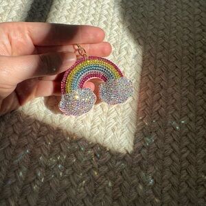 Glitter rainbow keychain